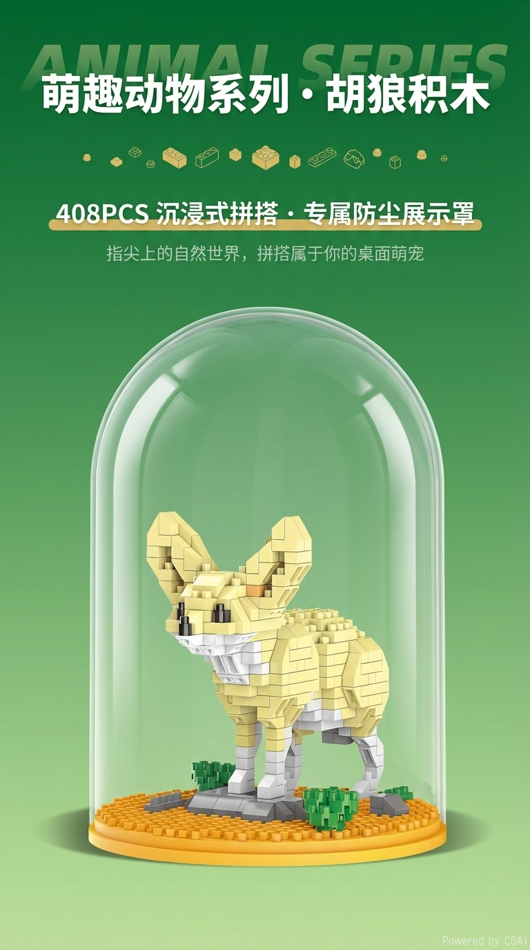 兼容乐高串联微小颗粒积儿童益智玩具小礼品大盒工厂批发袋鼠详情1