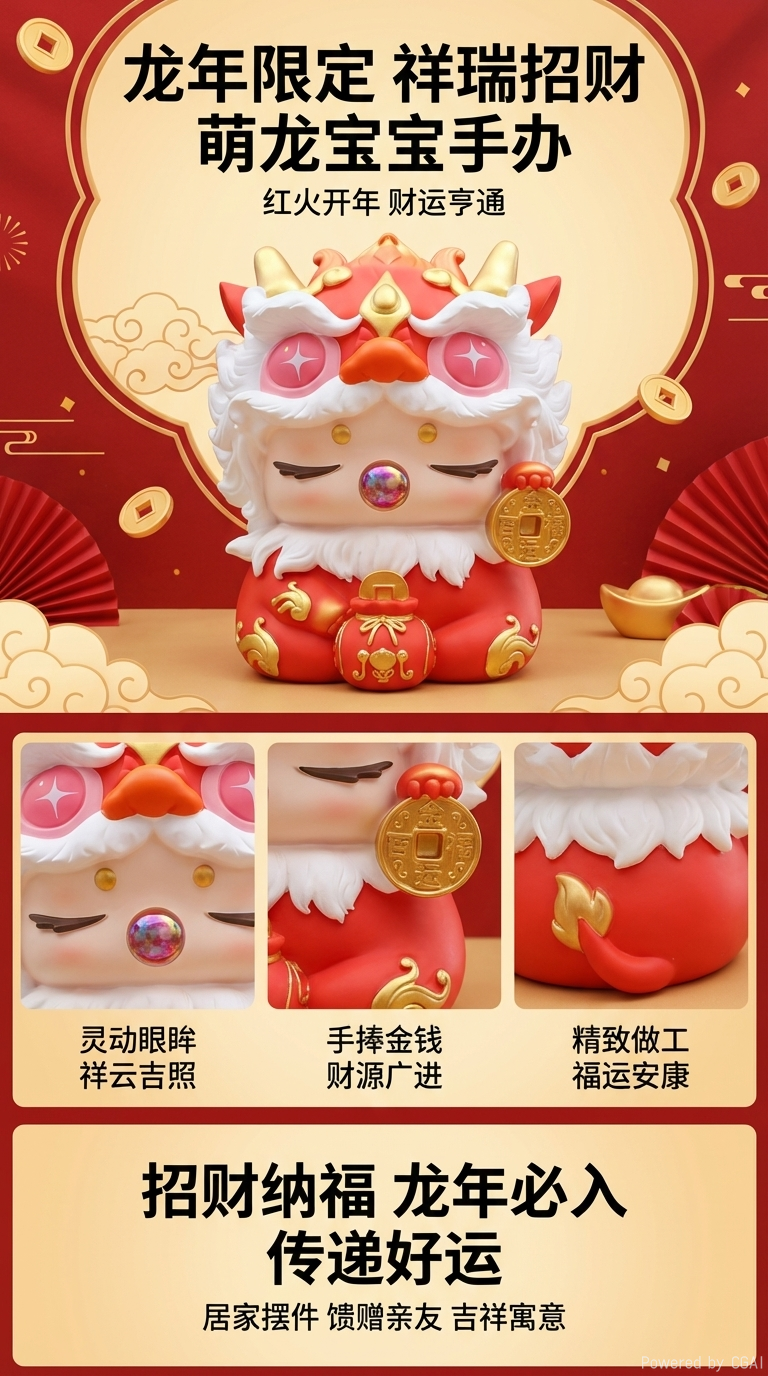 国潮AI卡通狮子头星星人毛绒玩具AI玩具可爱柔软儿童礼物详情1
