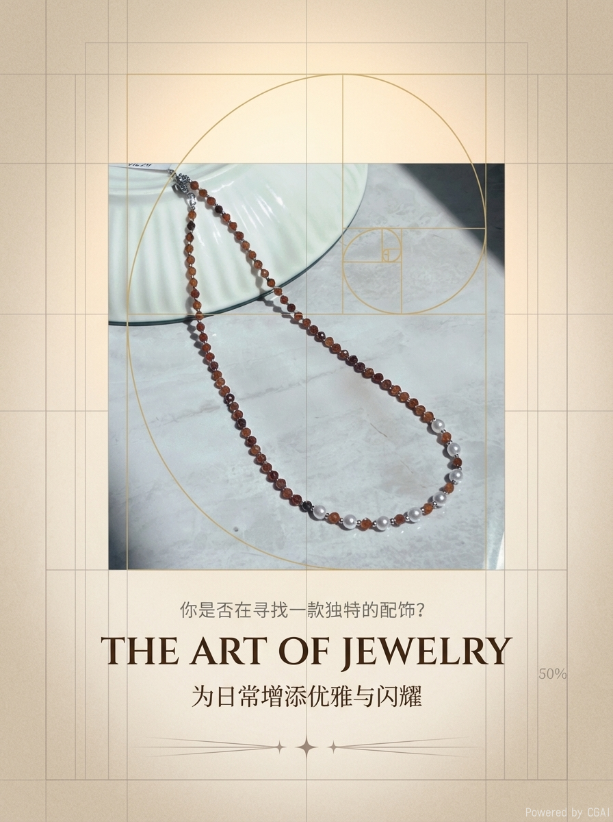 Yunyi decoración hogar naranja-granate collar de piedra natural con cuentas sensación de alto perfil estilo de lujo lujo ligero lujo nicho cadena de clavícula gargantilla de cuello collar de piedra natural de alto costo pic 1