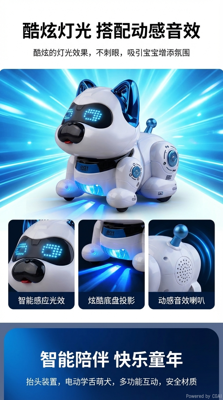 电动AI玩具狗 潮流玩具 电动玩具 外贸玩具 机器狗详情1