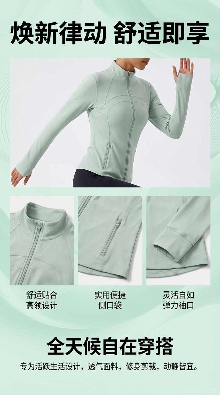 女式运动户外紧身防晒衣休闲运动外套女款透气防晒防紫外线详情1