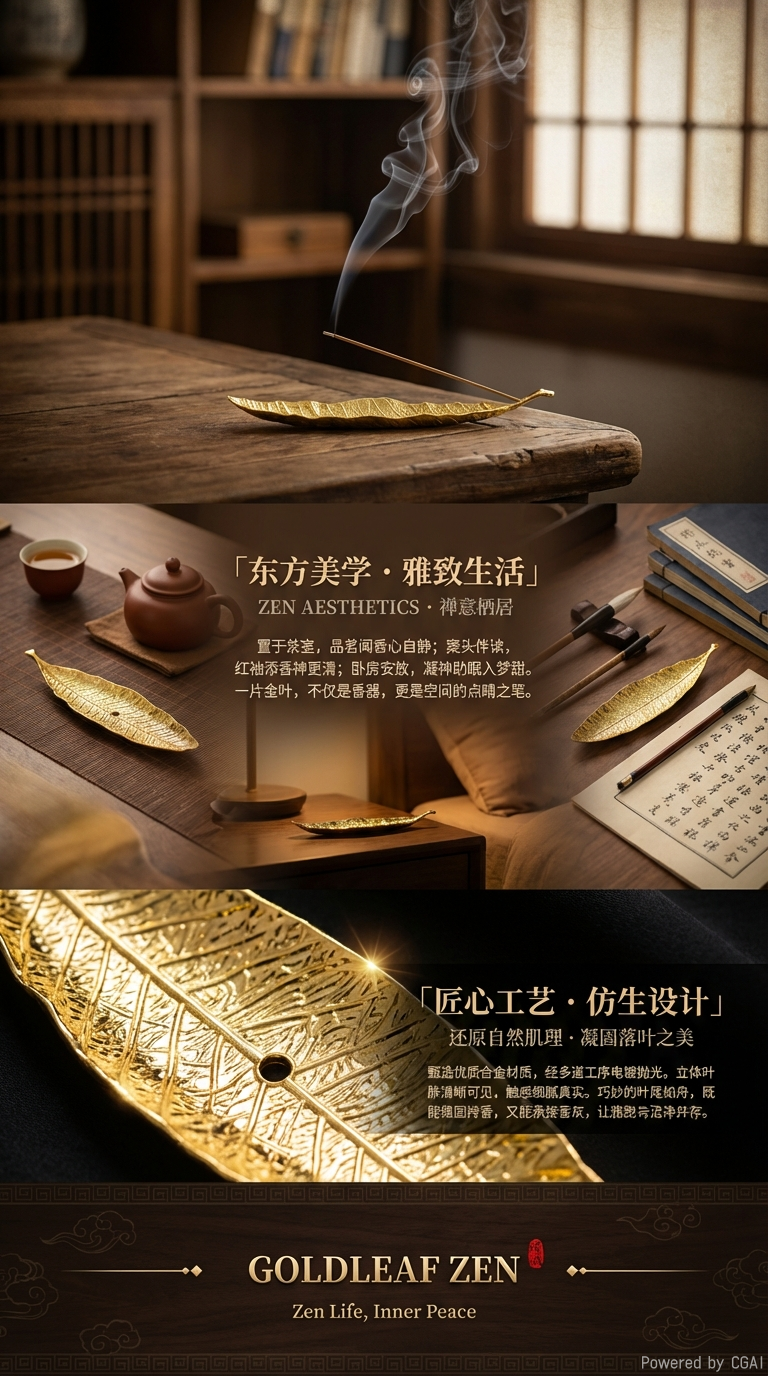 Golden leaf incense thread incense stick pic 3