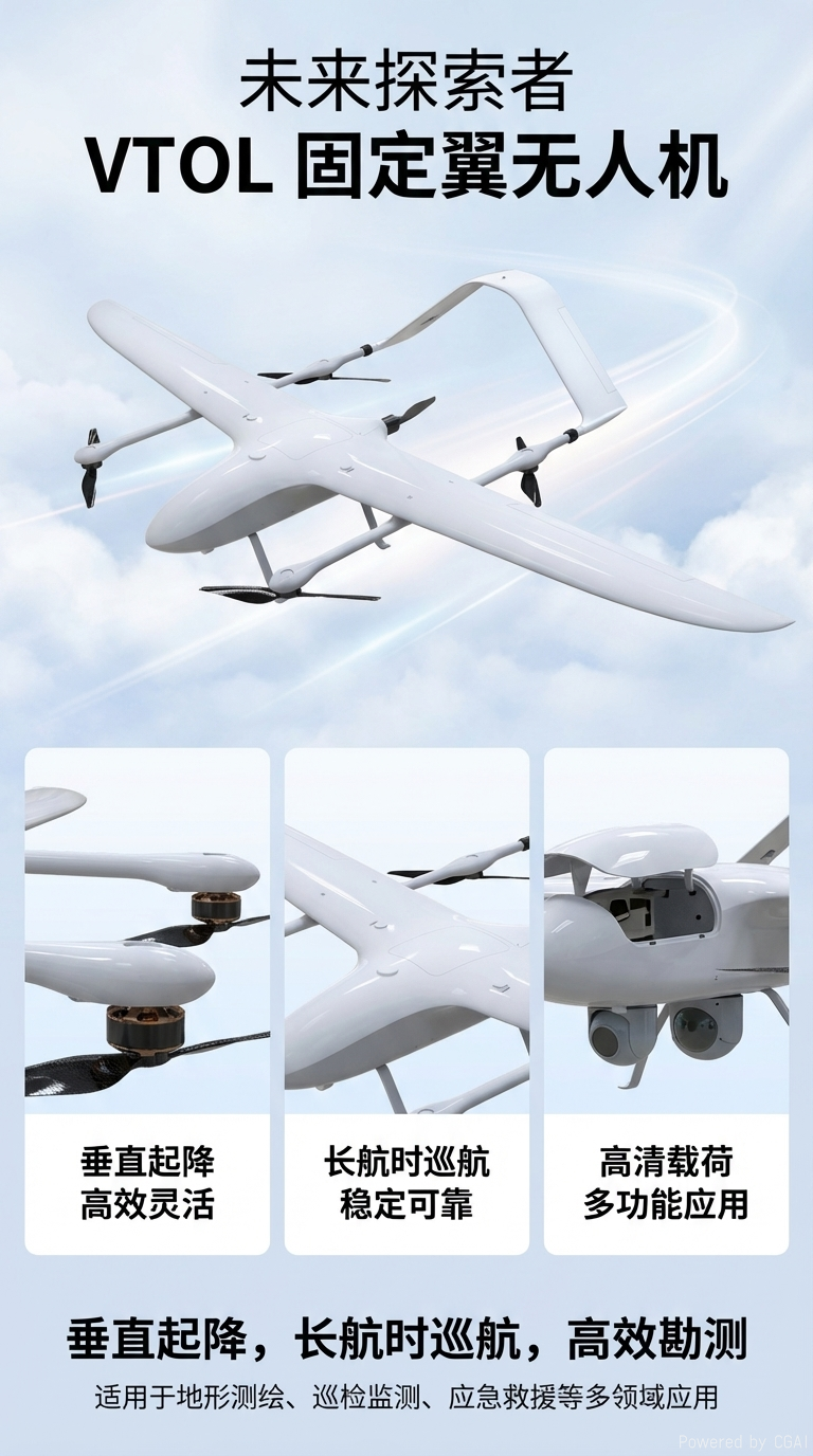 星途领航油动垂直起降复合翼无人机平台VF50P134645045详情2
