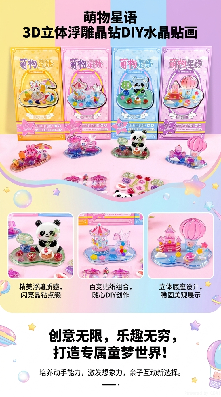 New 3D embossed stacking game stickers, creative 3D embossed resin thick stickers, tear-off stickers, decorative stickers pic 1