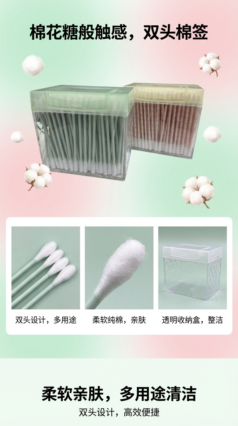 碘伏棉签棒酒精消毒棉片卷纸卫生纸棉包棉签+棉签棉棒详情1