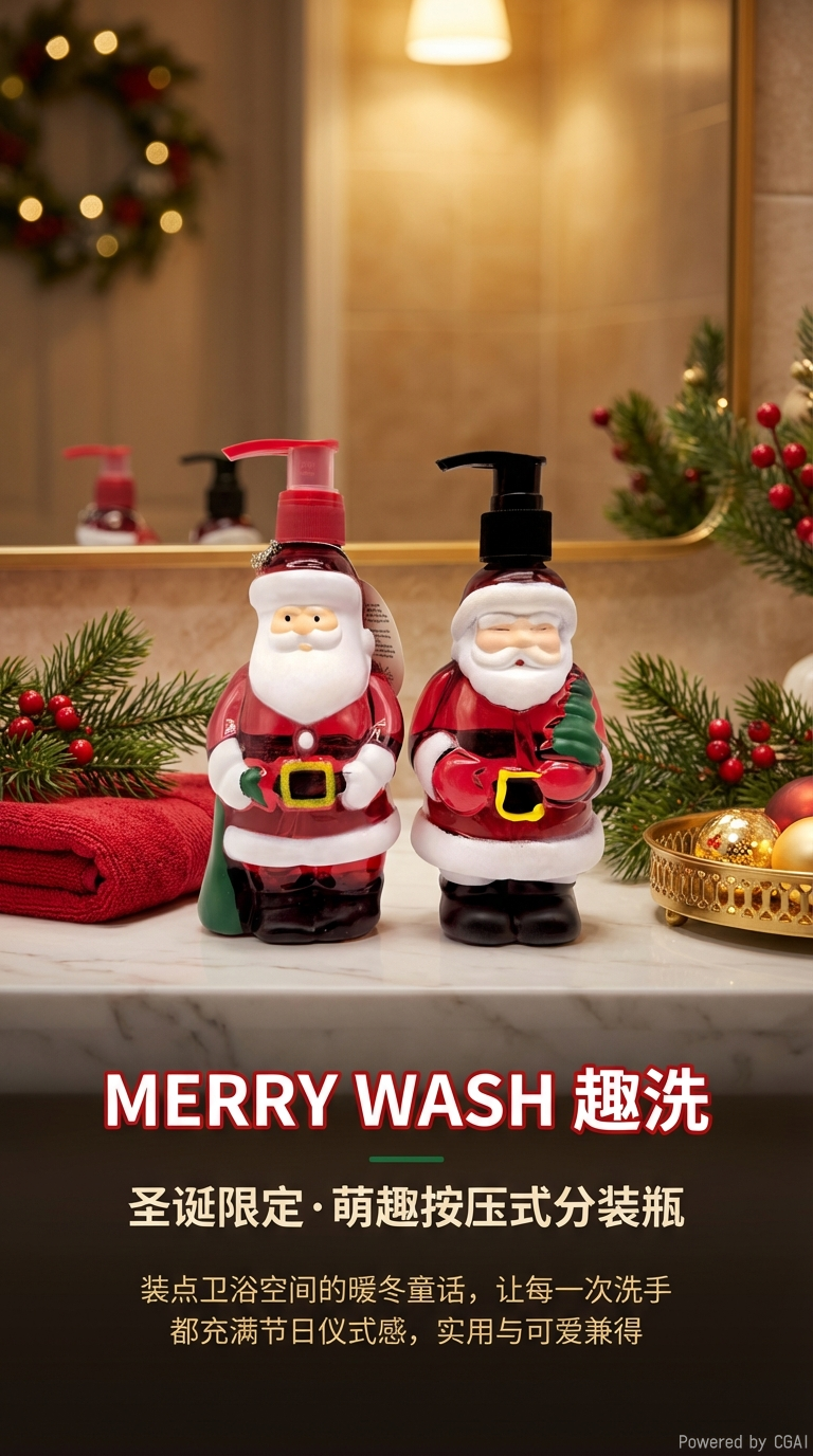 Santa Claus shaped hand sanitizer bottle cartoon hand sanitizer pic 1