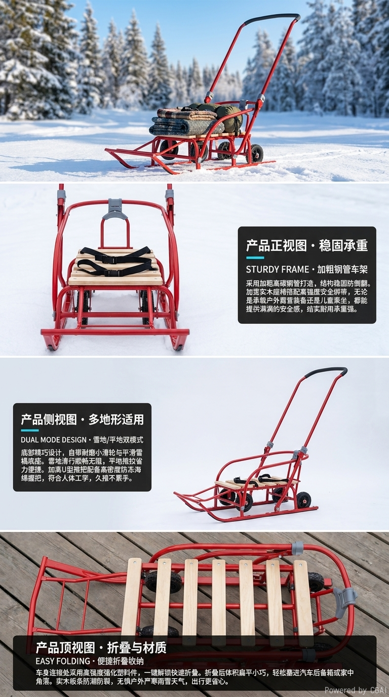 雪橇 滑雪圈 滑雪板  雪地用品  雪圈141341552详情8