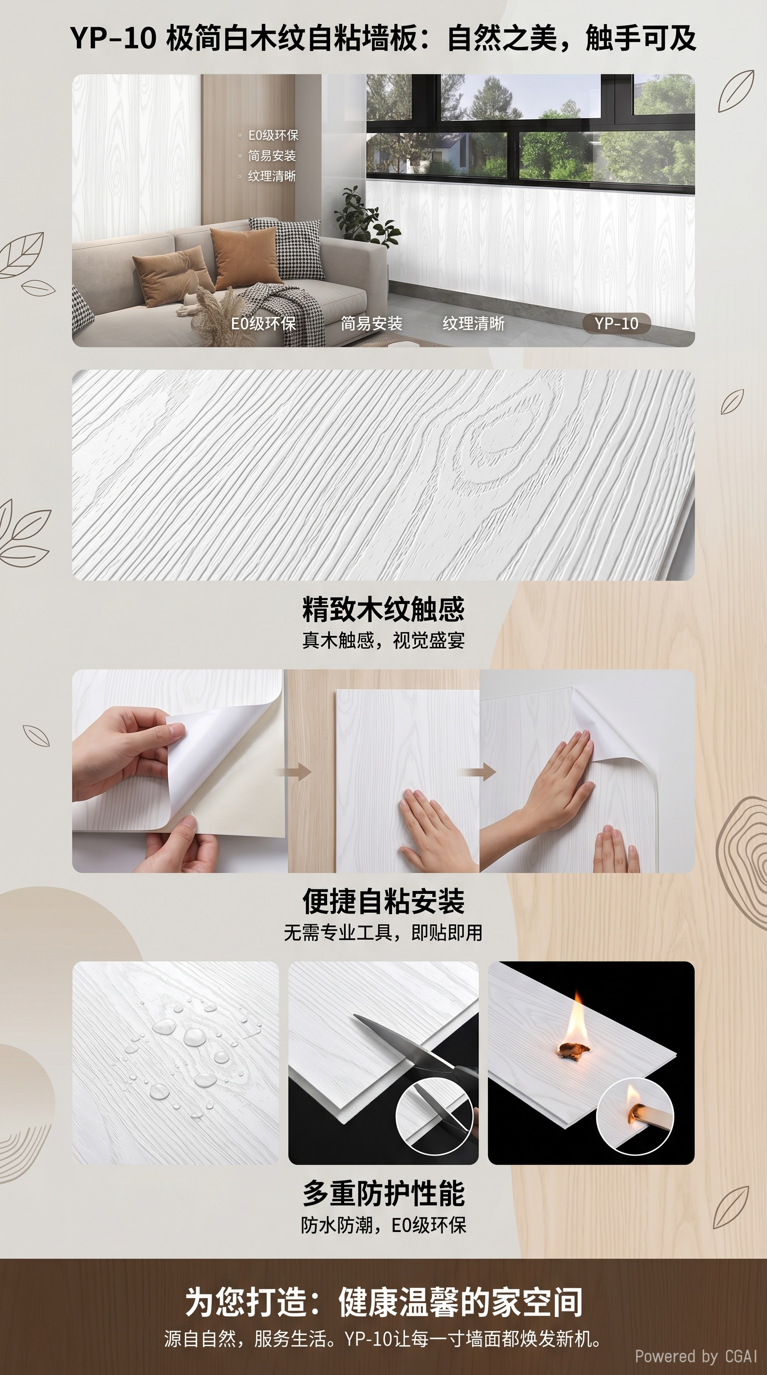 2026新款仿瓷砖墙贴墙围护墙板墙面装饰遮丑防撞墙裙贴纸30cm*60cm加厚095936010详情1