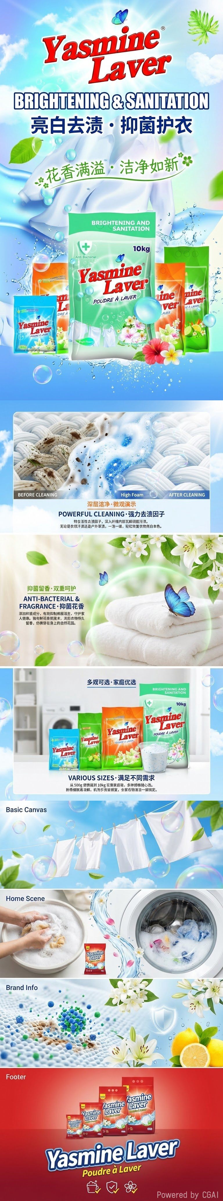 Yasmine Laver洗衣粉多种规格家庭装容量大方便携带洗衣粉详情1