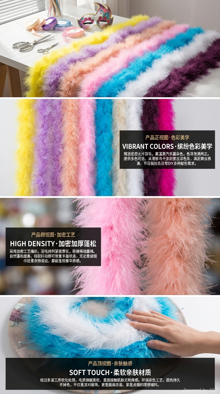 火鸡毛条羽毛条头饰品装饰羽毛材料服装服饰辅料详情2