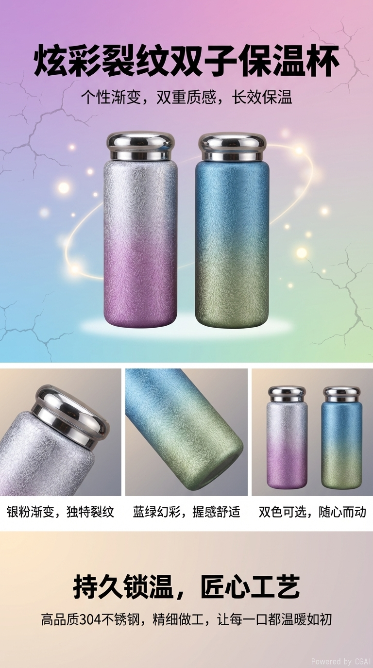 Large-capacity stainless steel insulated cup, 24-hour heat preservation, leak-proof lid, portable cup pic 1