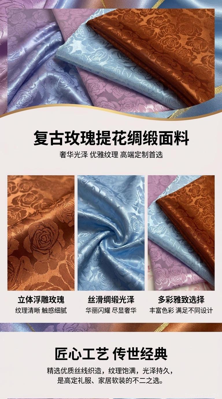 色织提花布料真丝织锦缎格子玉米格面料提花布详情1