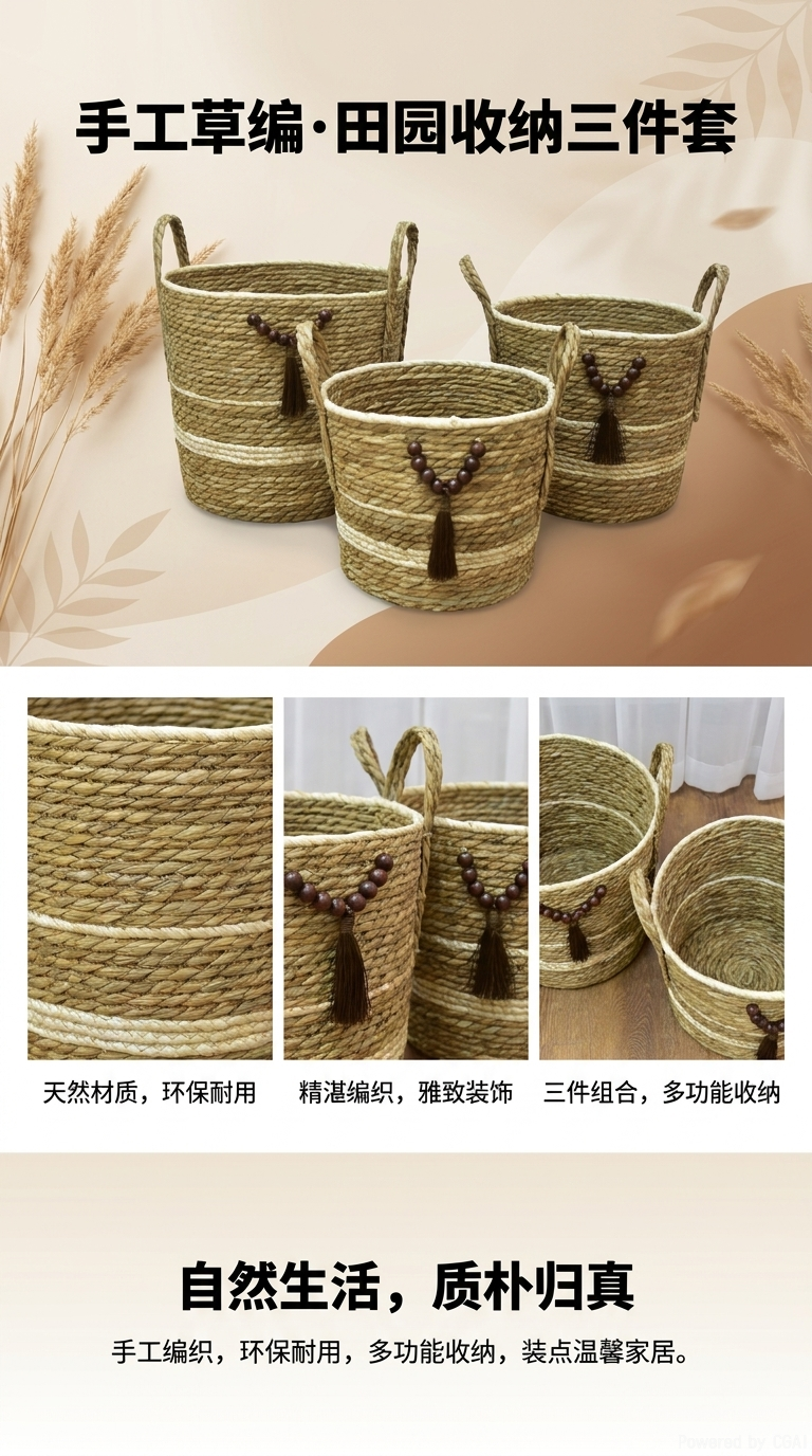 Anti-rattan woven storage basket, storage basket, dirty clothes basket, storage basket, multi-purpose storage pic 1