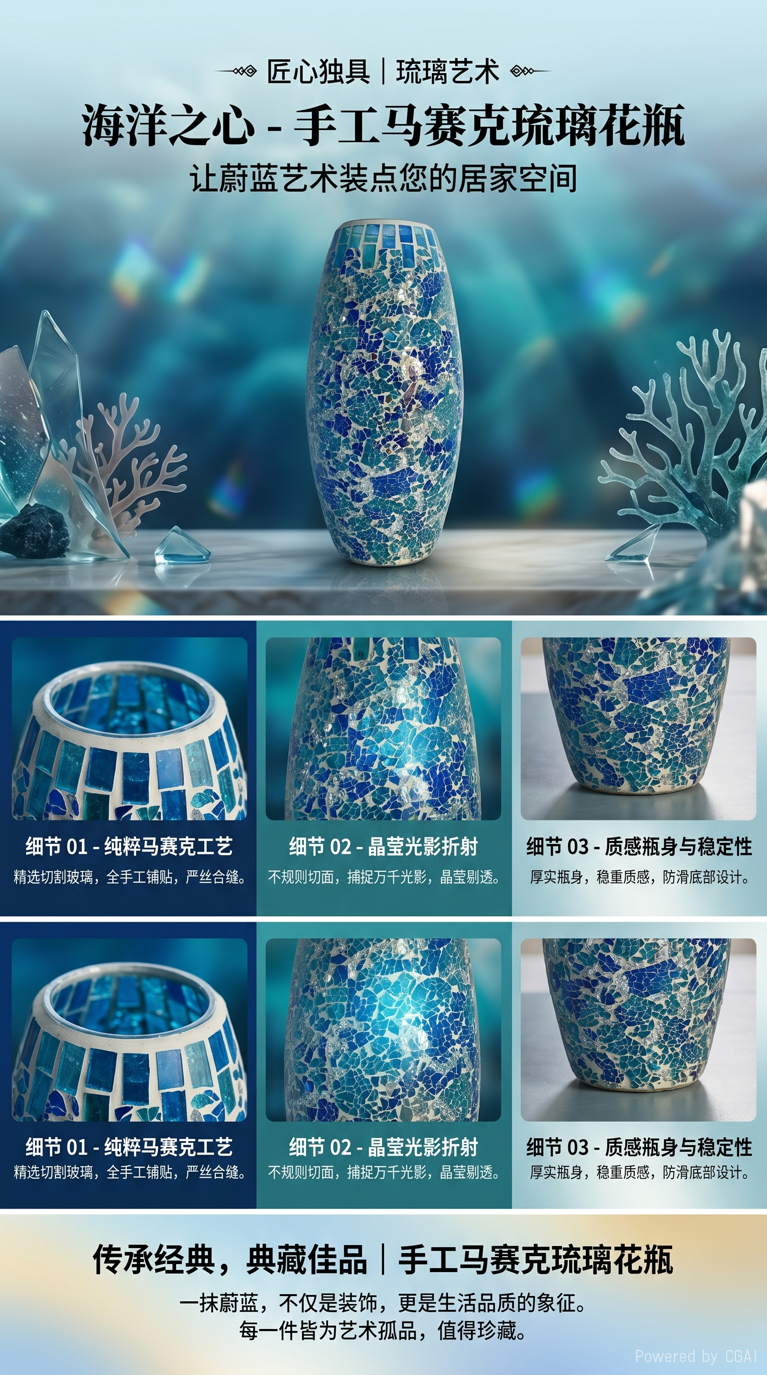 陶瓷花瓶、装饰花瓶家居摆件详情1