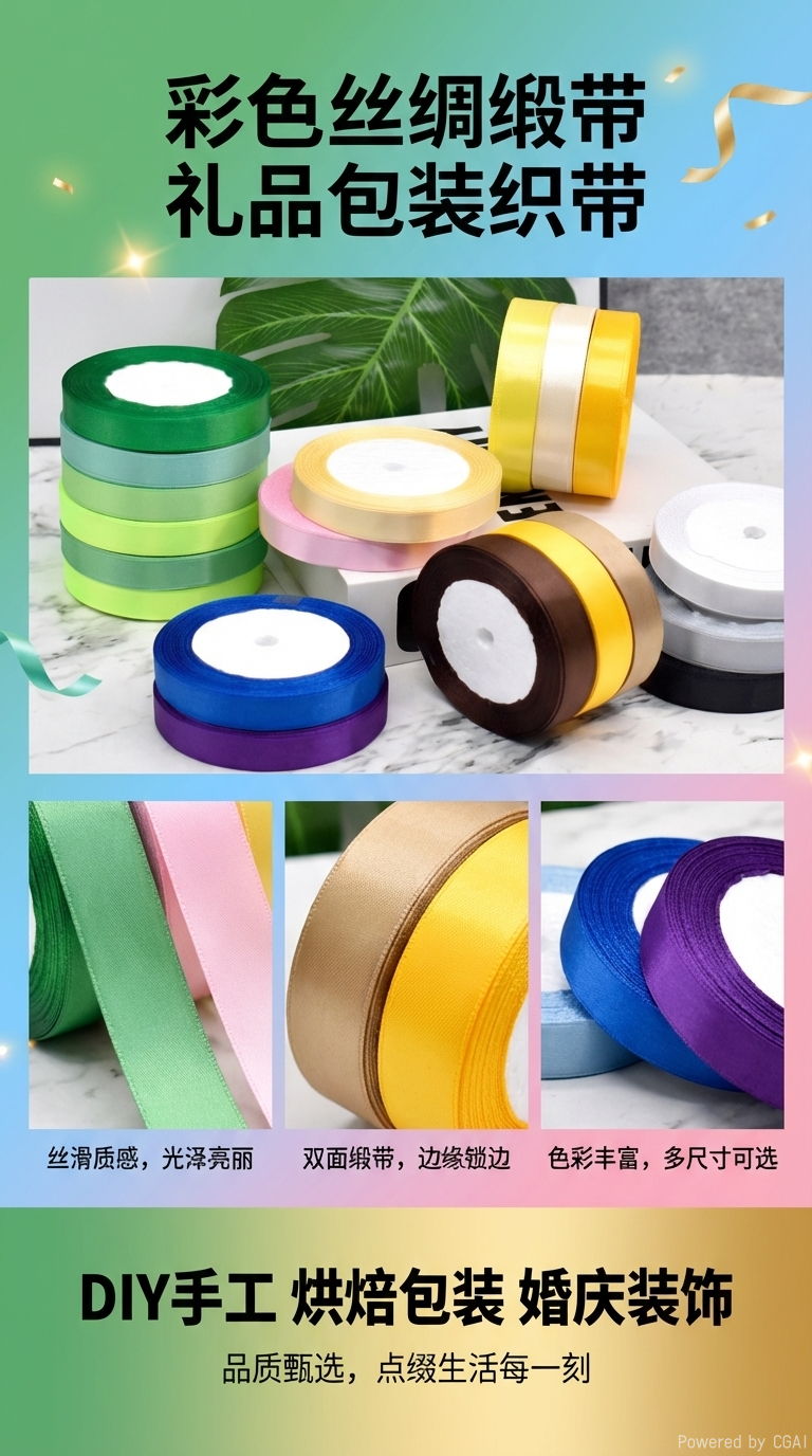 Han sails cinta de poliéster de un solo lado cinta de color al por mayor cinta de satén diy accesorios de pelo hechos a mano ropa caja de regalo embalaje cinta 142545716 pic 1