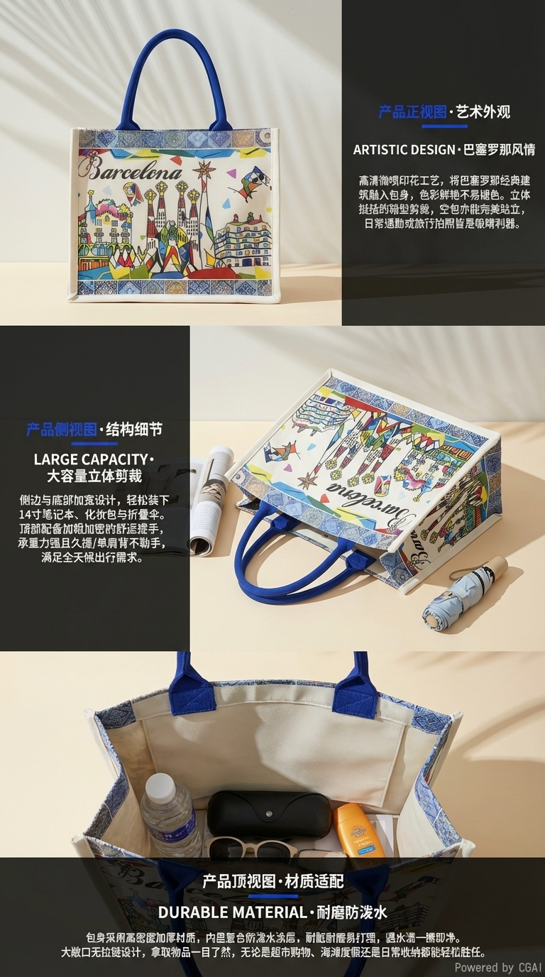彩色图案手提袋透明PVC礼品袋红酒瓶袋塑料袋详情2