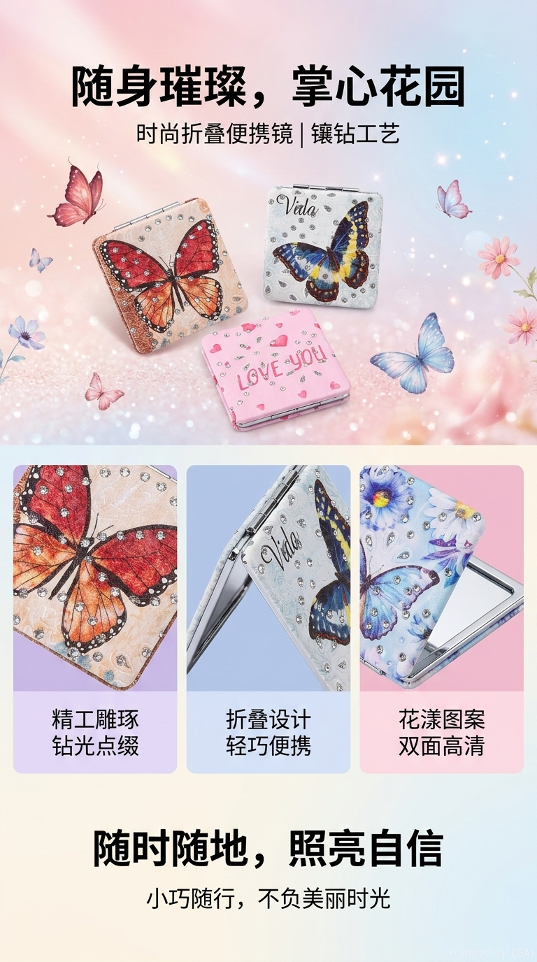 精美旅游组合套装便携镜子 详情1