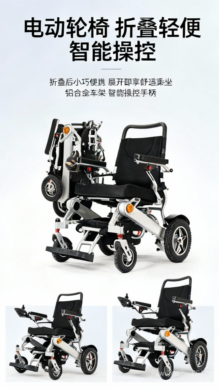 Youdaoplaceholder0 Electric wheelchair, electric vehicle, elderly mobility scooter, long range, foldable, lightweight pic 1