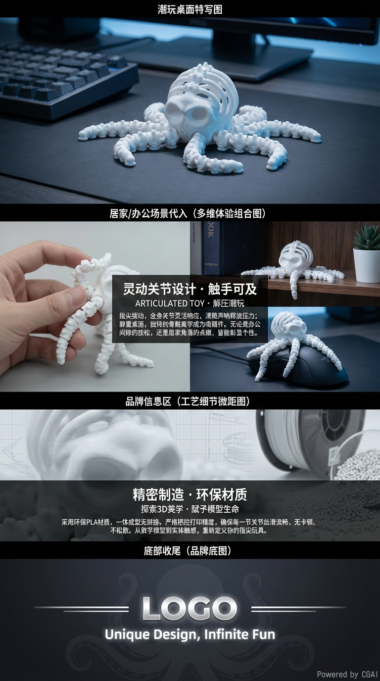 白色骨骼章鱼雕塑 仿真雪纳瑞狗狗毛绒玩具 仿生猫毛绒复活节装饰创意摆件详情3