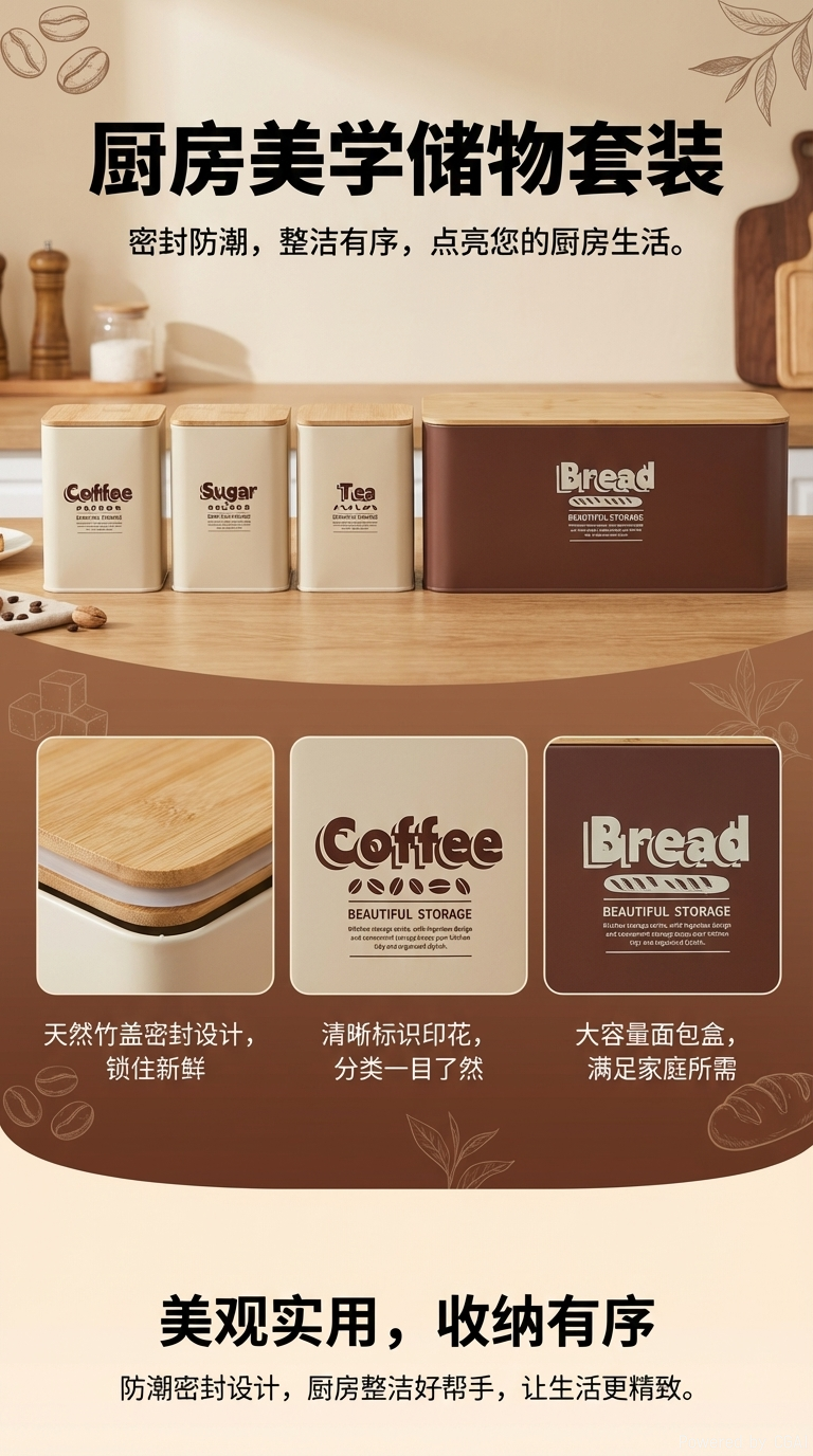 新品上市 新款面包零食罐 收纳盒 易储存详情1