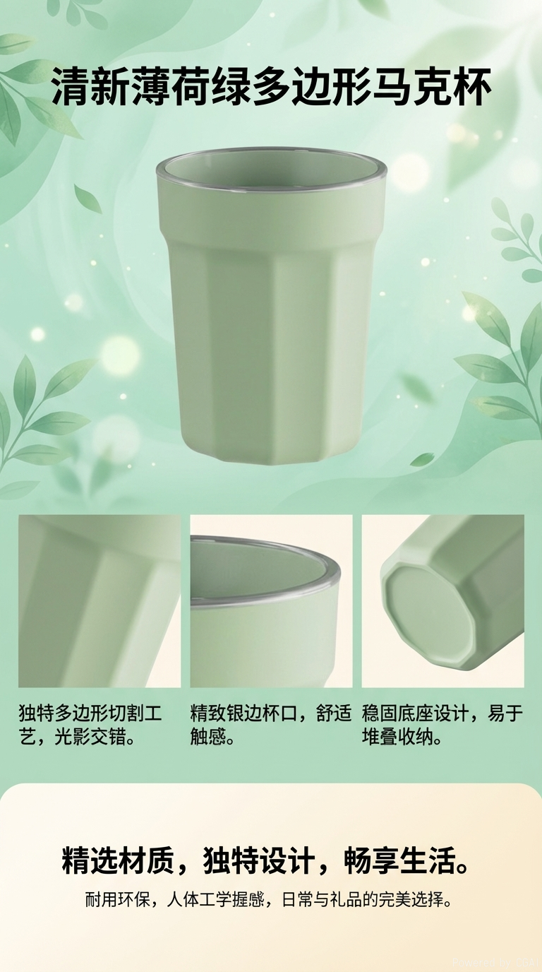 青苹果玻璃杯木盖杯子180ml保温瓶详情1