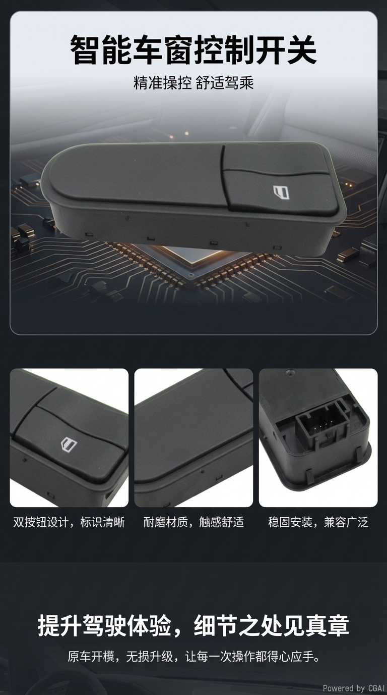 Factory direct sales, suitable for Liuzhou Automobile, Changle and Balong car window switches, window lifters, buttons, glass door electronic control H73-3782040B pic 1