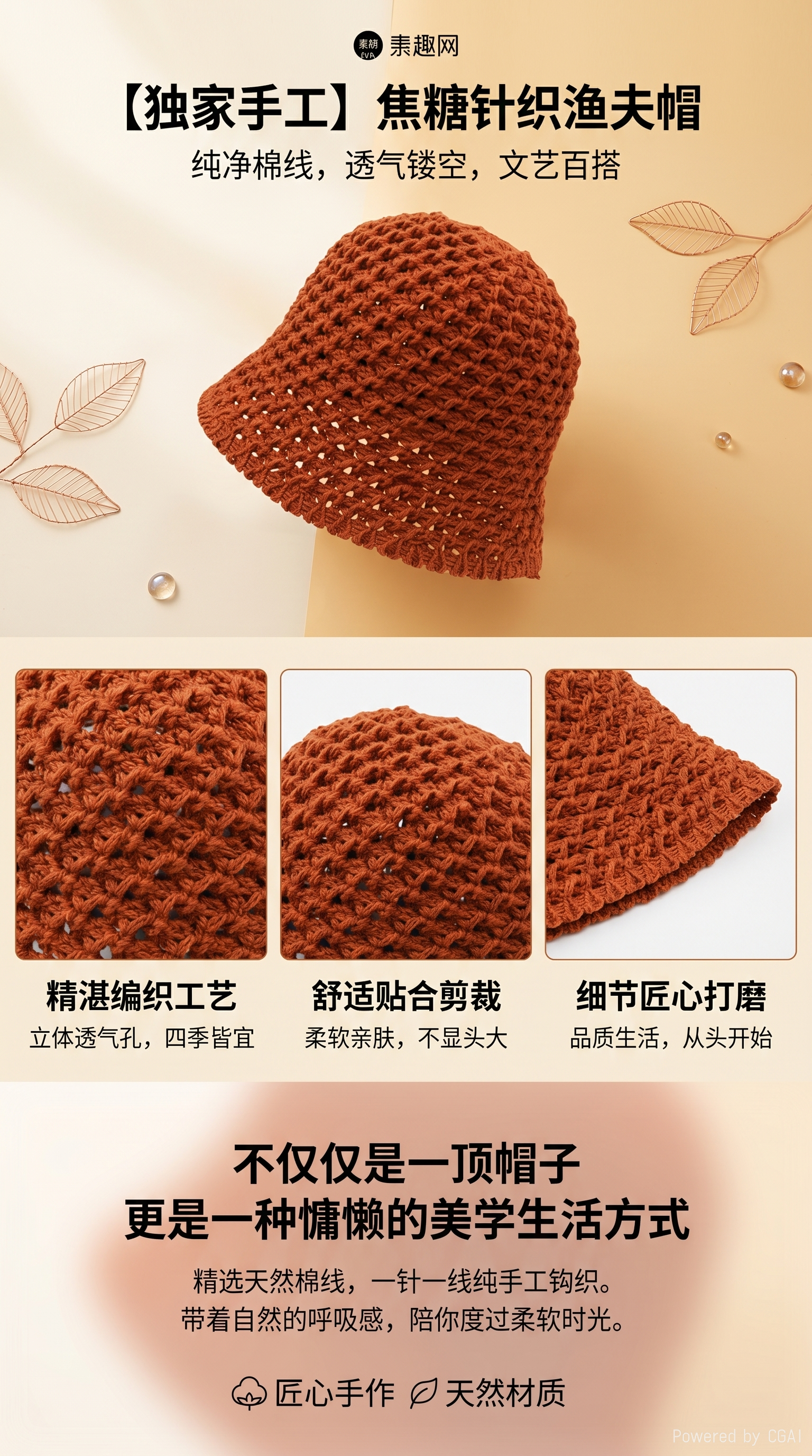 Wholesale of new summer style wide-brimmed fisherman's hat with Korean bow, fashionable hollowed-out breathable sun protection hat for women pic 1