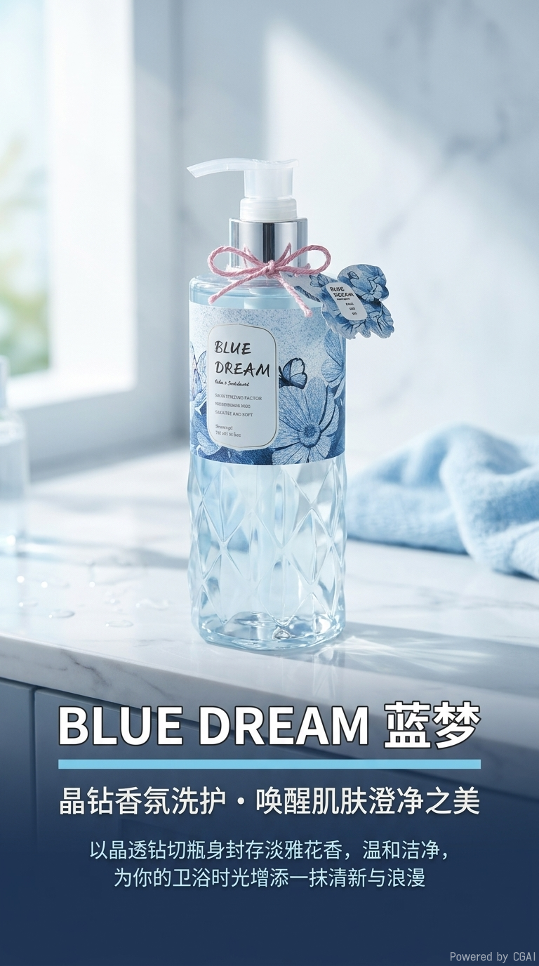 Blue Dreamy Scented Body Wash 300ml pic 1
