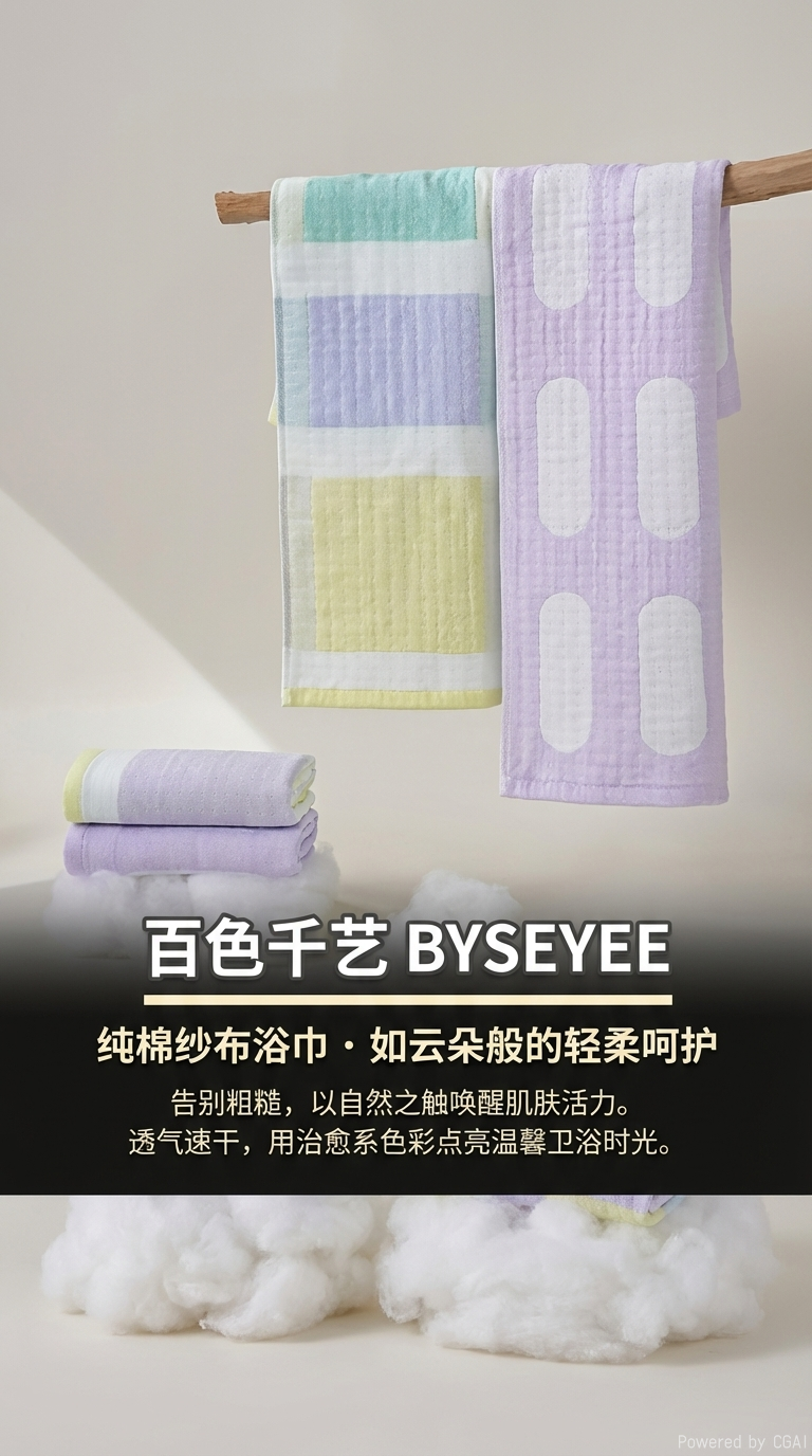 紫鸢套系】 ✨莫兰迪色系温柔暴击！像把春天捧在掌心🌸 低饱和配色一眼心动 婴儿肌触感×云朵般柔韧，💧 3秒吸水 | 详情1