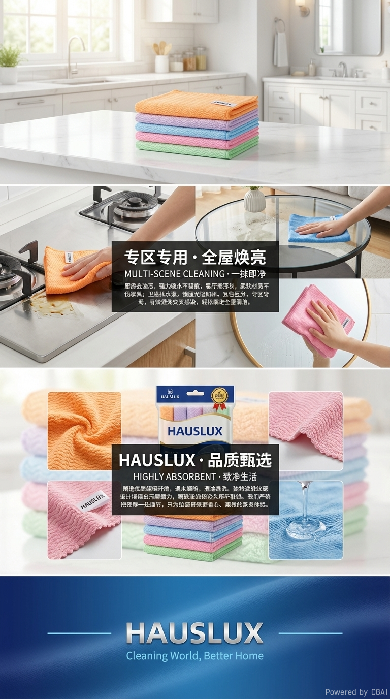 فندق Huslux كامل القطن بالألوان بنسبة 100 في المائة من منديل القطن النقي المذاذ pic 3