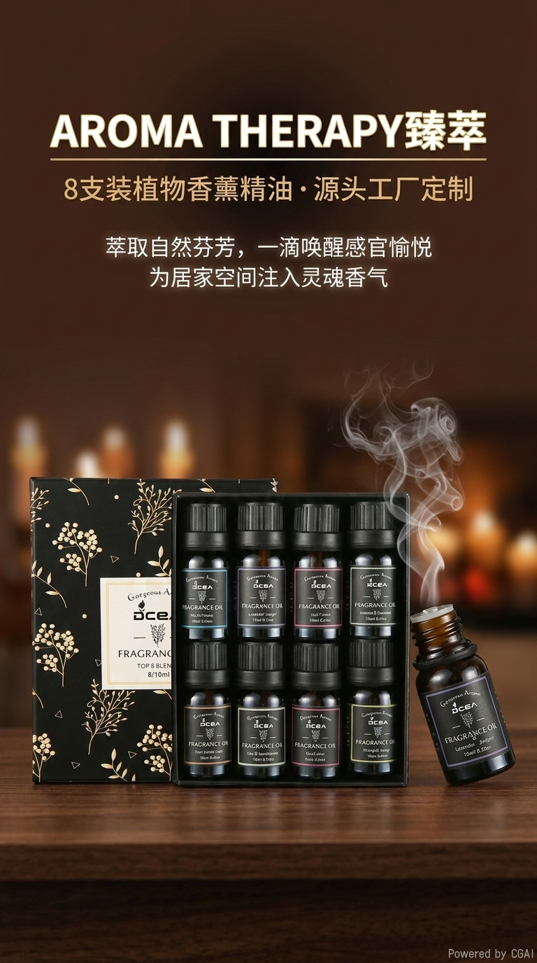 10ml Compound Aromatherapy Essential Oil Gift Box Set, Indoor air purification and humidifier Special water-soluble plant essential oil pic 1