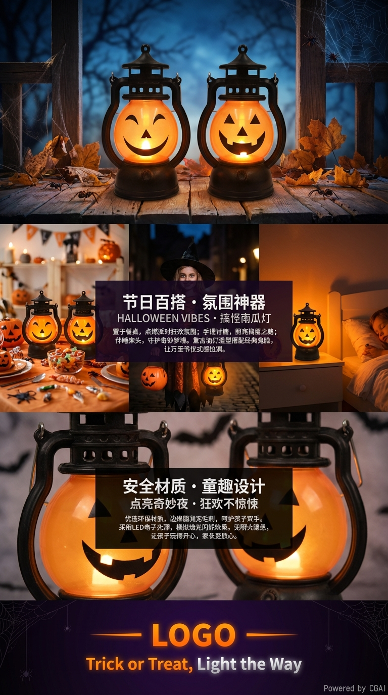 万圣节舞会表演用品煤油小夜灯节日道具详情3
