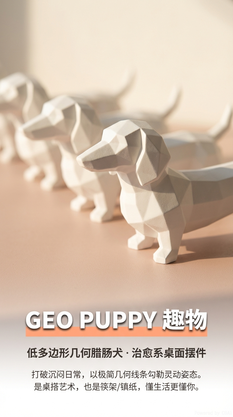 仿真雪纳瑞狗狗毛绒玩具几何风格狗雕塑复活节装饰宠物摆件仿生狗玩偶详情1