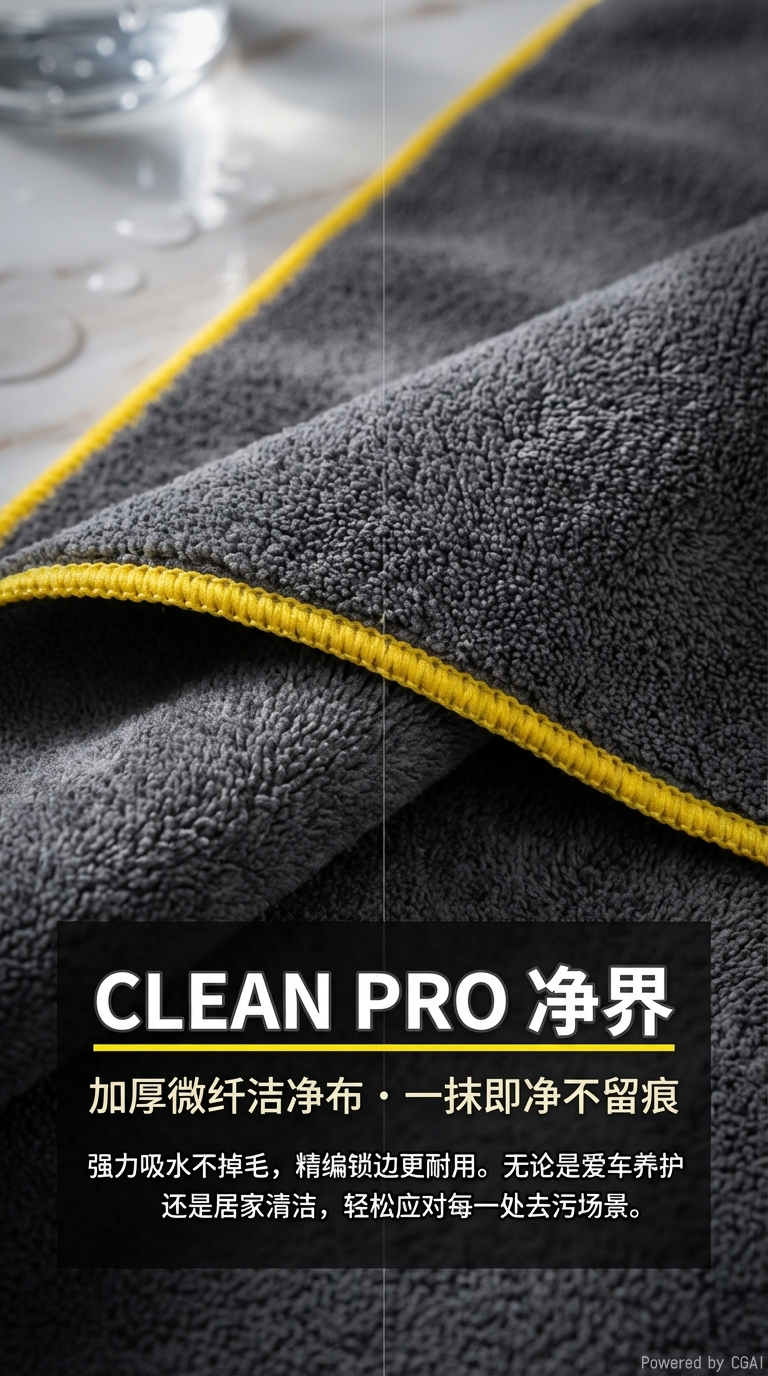 Customized cross-border suede car wash towels, coral velvet car wash towels, double-sided cleaning cloths, absorbent car wash small towels pic 1
