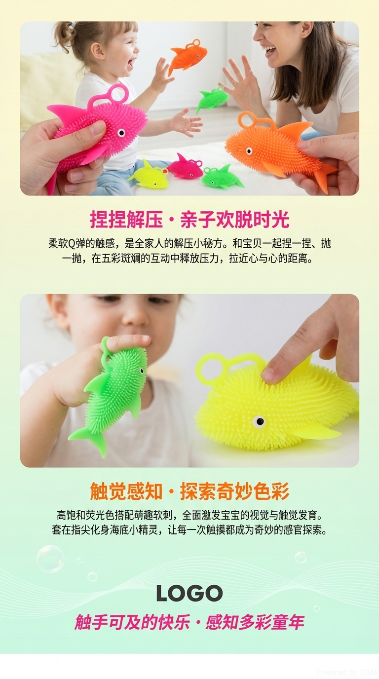 Children's squeezing toy magic tool, Hairy Shark, hairy ball bestseller, factory direct sales pic 3