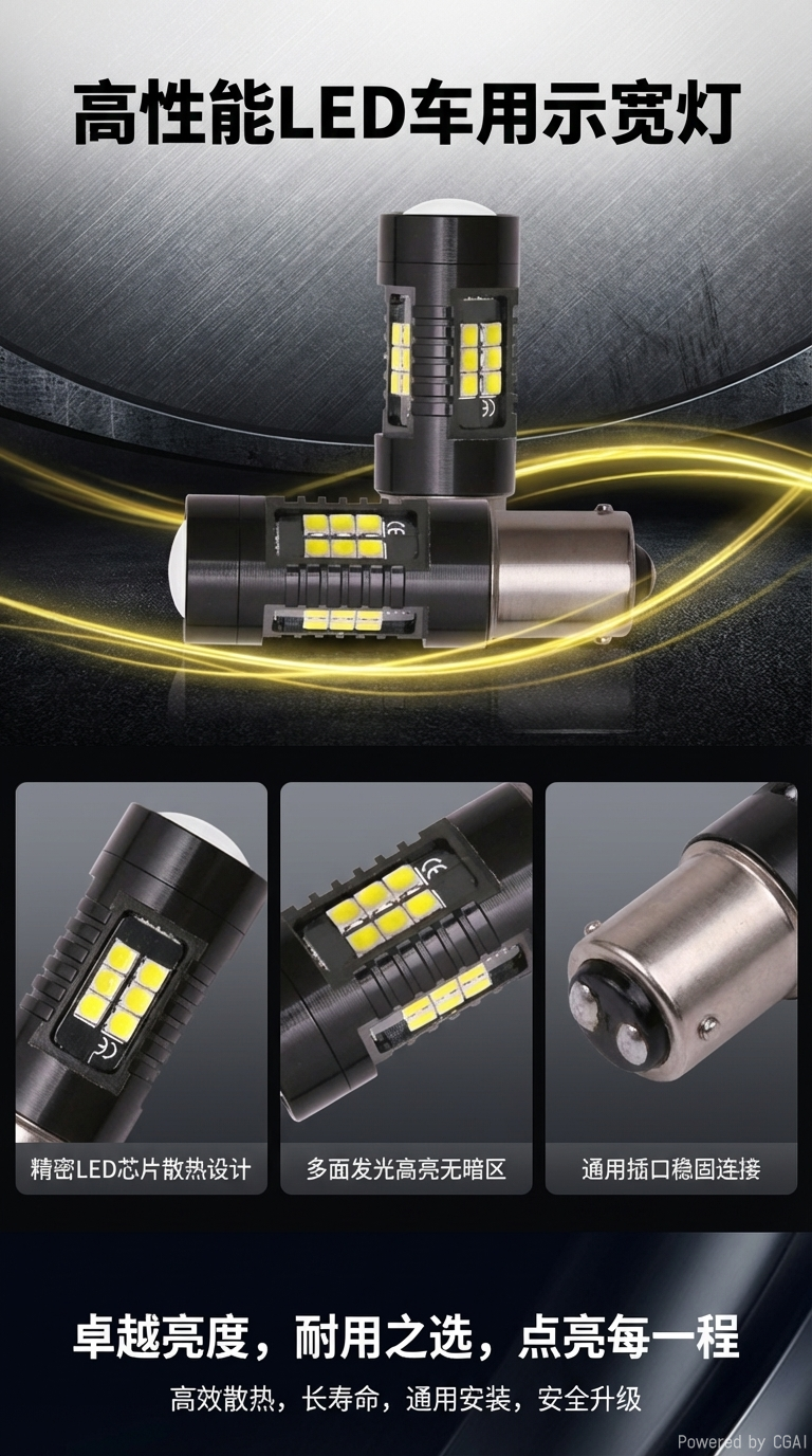 复古叶子灯LED球泡灯12W 3000K暖光详情1