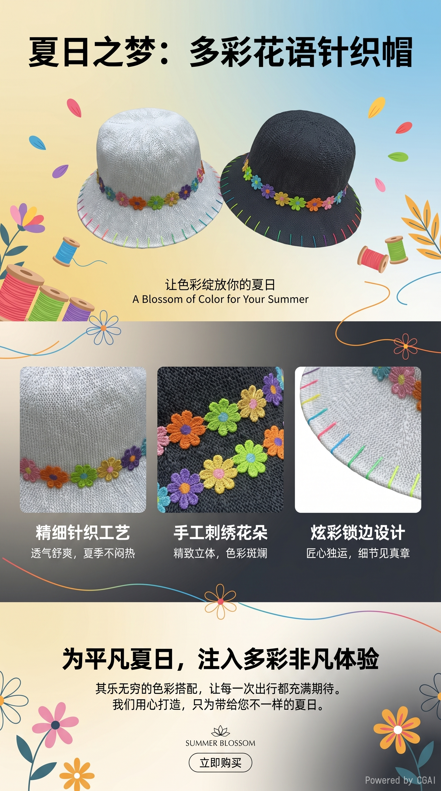 Wholesale of new Japanese-style fresh lace flower brim hats for summer sun protection and outings. Large brim fisherman hats with cutouts pic 1