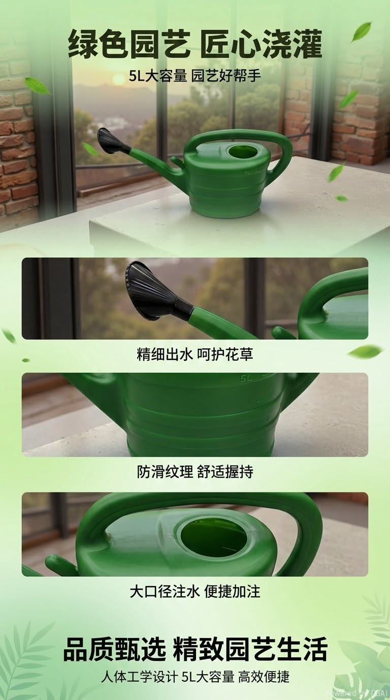 绿色浇水壶园林农田灌溉工具农田水管灌溉定时器加湿器多功能喷壶批发详情1