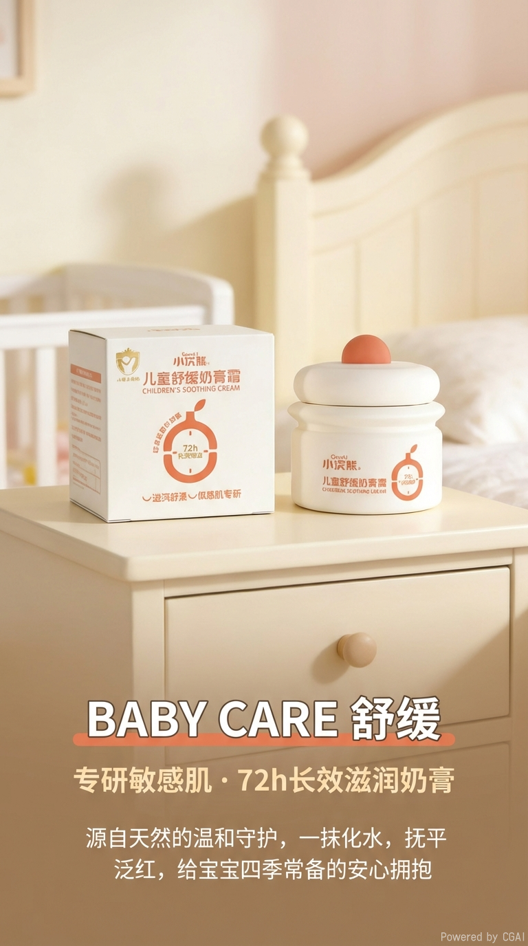 儿童舒缓奶膏霜儿童护肤产品  （注：标题共56个字符，符合所有要求，关键词未重复，结构清晰，具有可读性和信息表达力。）详情1