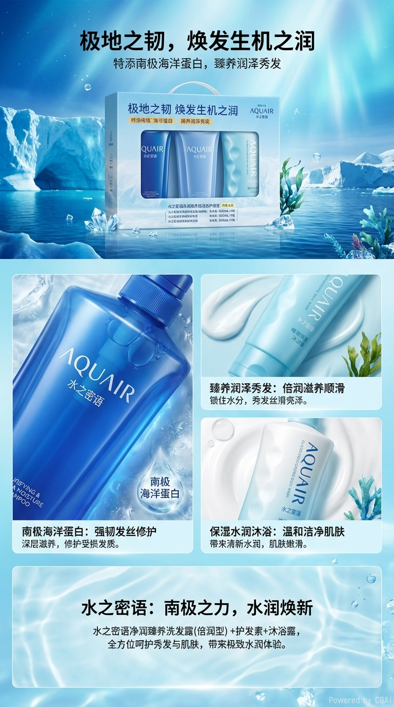 水之密语净润臻养倍润洗护套装(倍润洗护+保湿沐浴)600ml×3详情1