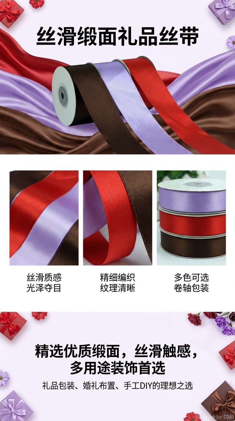 丝带卷玉线挂绳连线珠吊垫挂件绳子手工饰品配件多用途装饰材料详情1