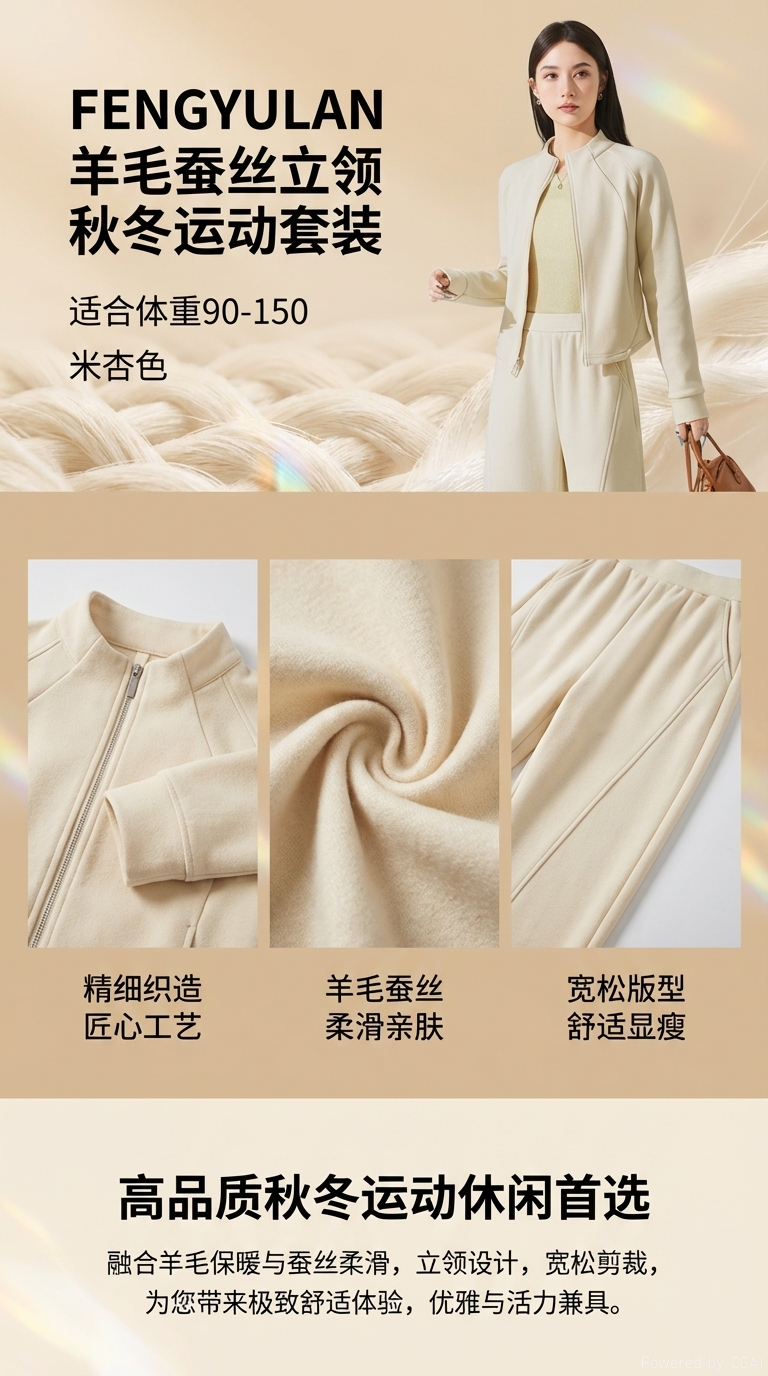 华棉运动休闲套装球服摩托车分体雨衣运动服180g详情1