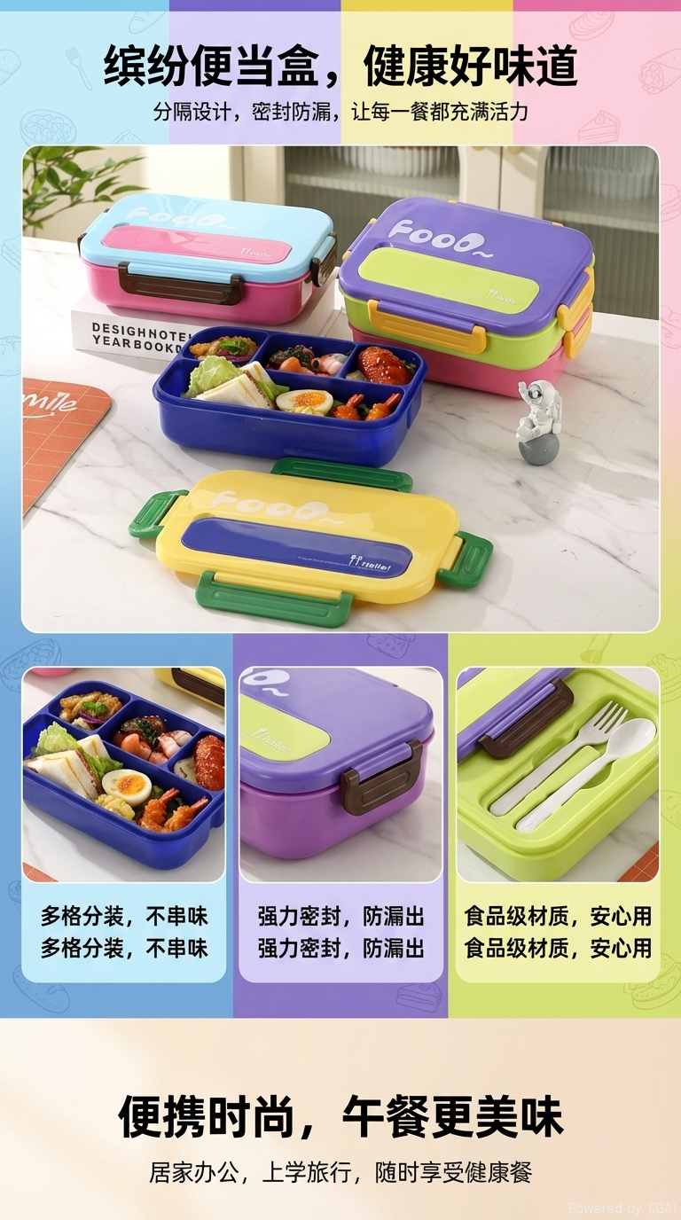 星樂便当盒饭盒电热保鲜盒开学季便携大容量详情1