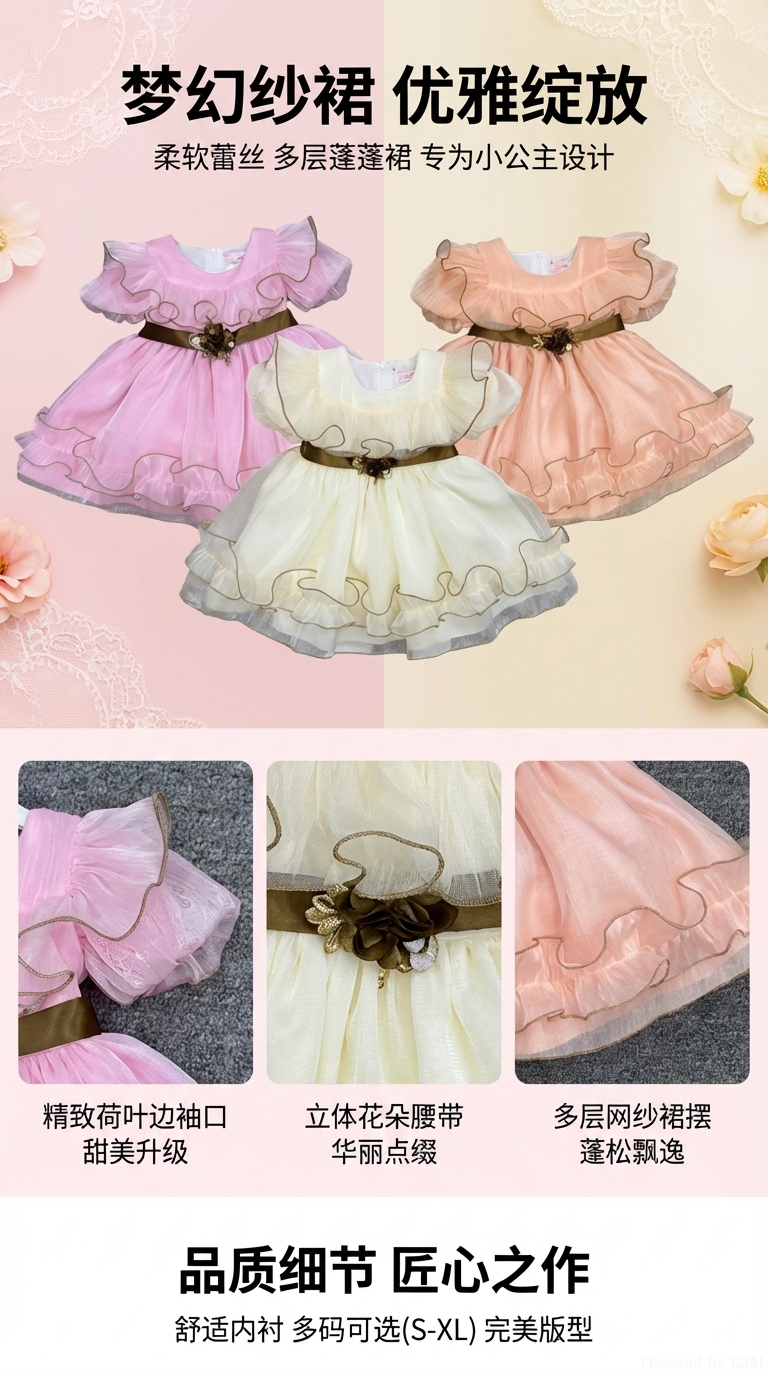 谷美清新连衣裙 简约显瘦日常穿搭春夏新款谷美谷美详情1