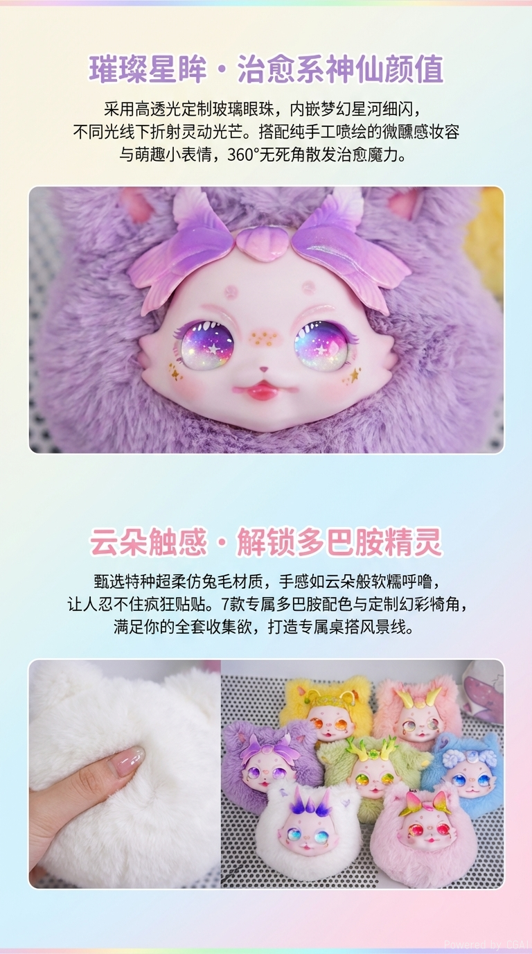DUMIA森野星漫可动毛绒盲盒娃娃幻想生物手办潮玩可爱女生礼物详情2