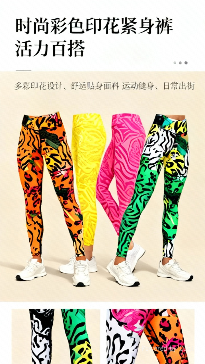 跨境欧美新款印花瑜伽套装舒适瑜伽服户外运动健身跑步骑行瑜伽服01详情1