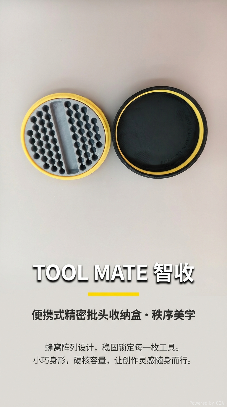 Circular double-layer storage box, blind box, display stand, right-angle cabinet, organizing box, screw magic tool pic 1