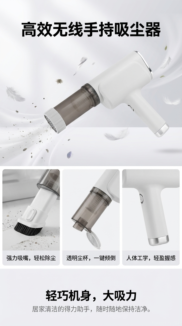 便携手持式吸尘器家用汽车用品桌面清洁器工业吸尘车详情1