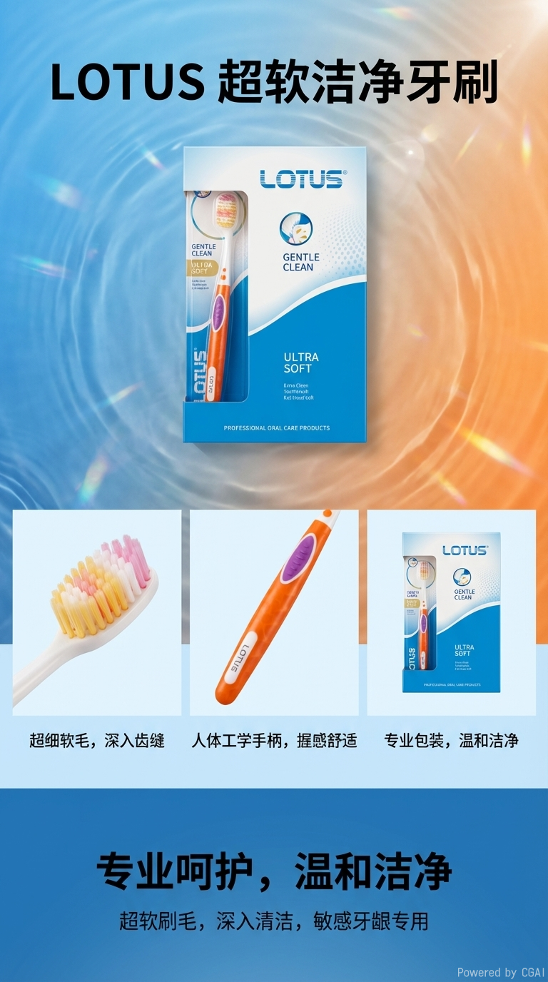 LOTUS口腔护理套装成人牙刷套装一盒12套新款外贸跨境电商工厂直销133713619详情1