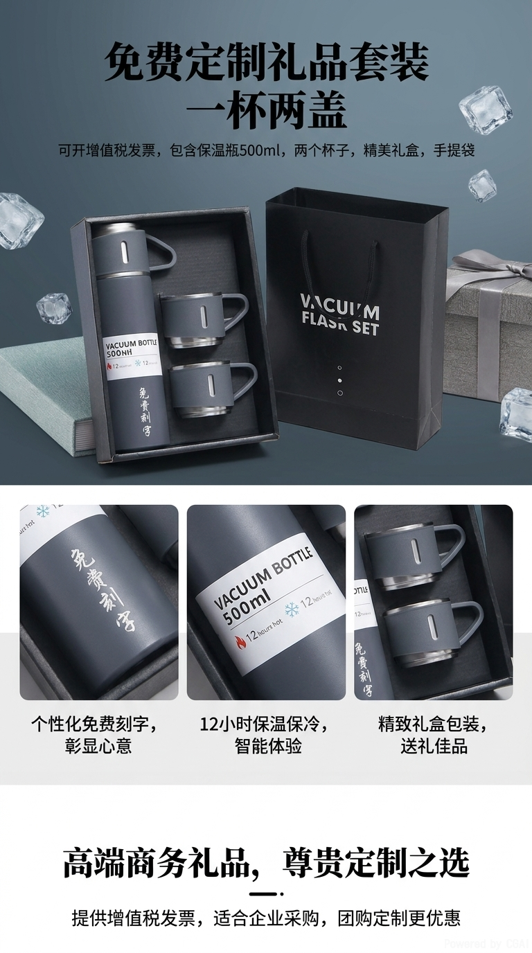 创意礼品套装新款饰品拼豆流沙入油玩具亚克力KT猫保温杯礼盒套装详情1